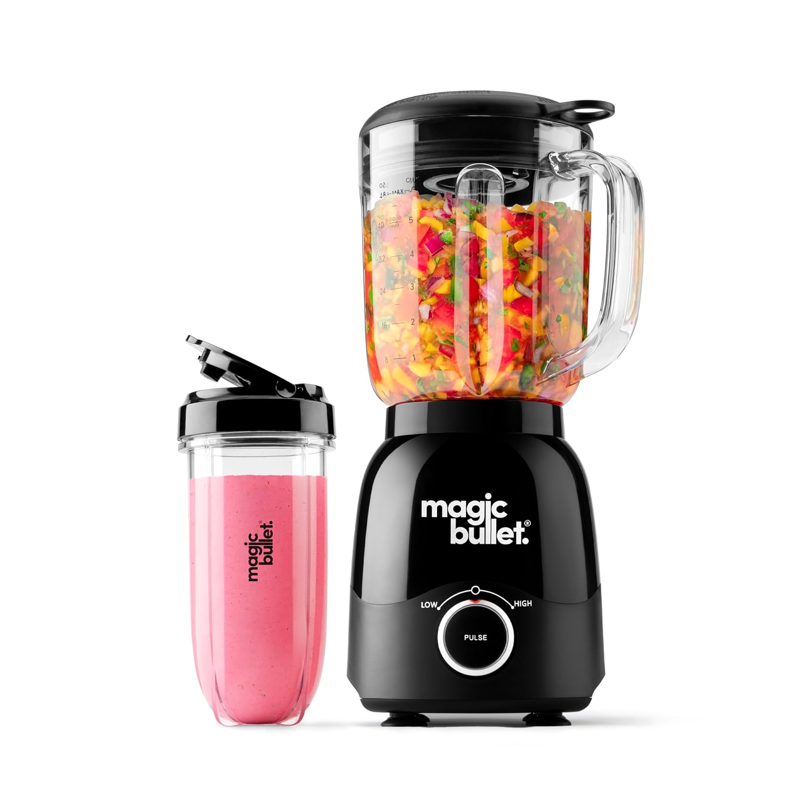 Magic Bullet Combo Blender con caraffa da 1,2 litri e bicchiere